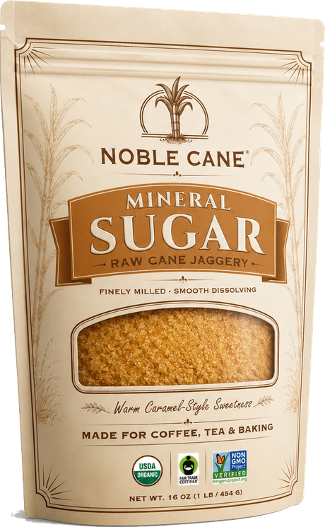 Noble Cane Mineral Sugar, Raw Cane Jaggery, 16 oz bag